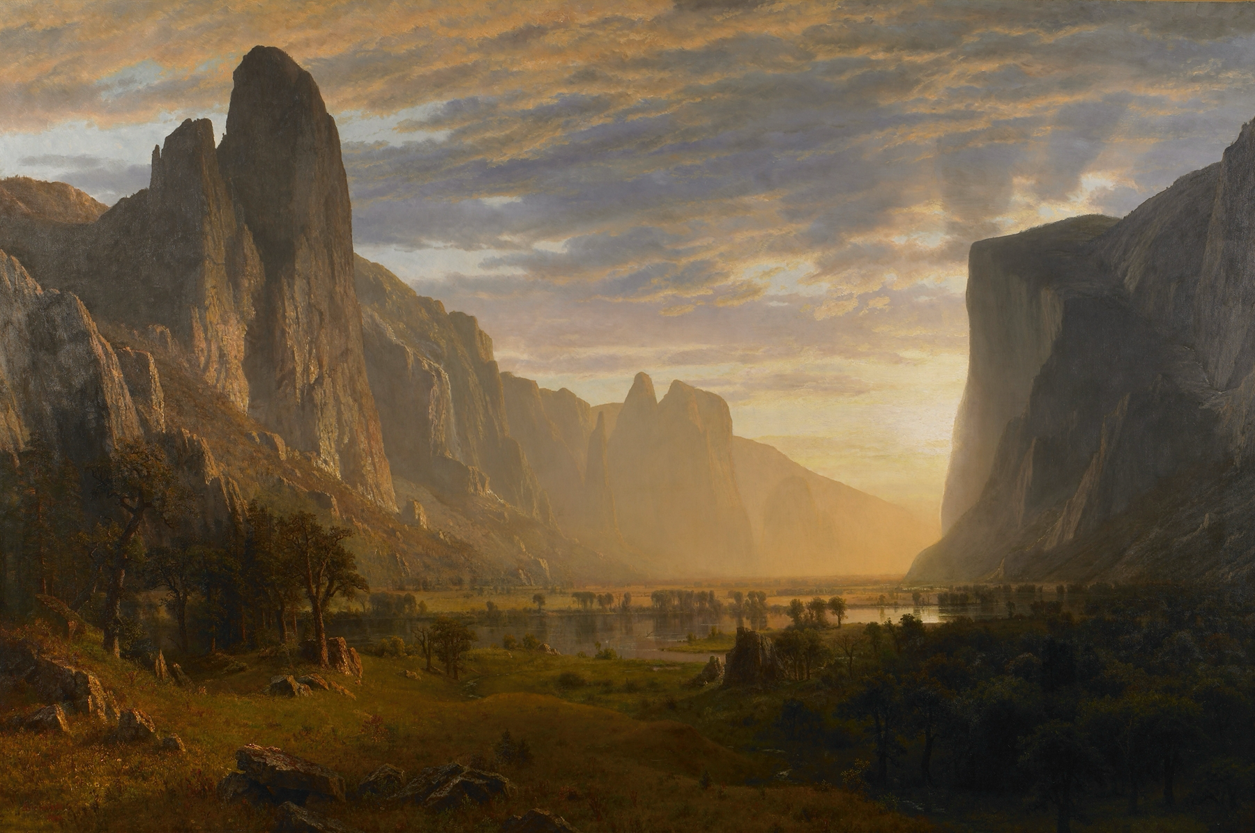 Looking Down Yosemite Valley (1865) by Albert Bierstadt